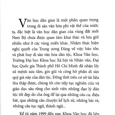 Văn Học Dân Gian Bến Tre - Tập 1