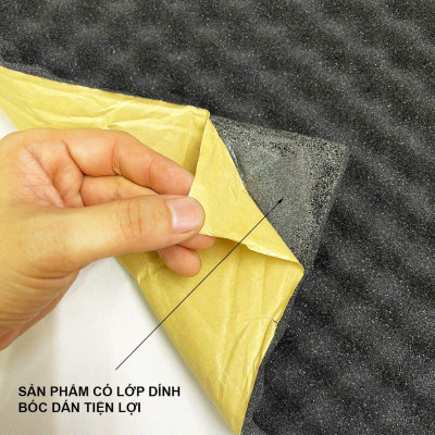 Mút trứng tiêu Âm, Bông Hấp Thụ Âm Thanh Ô Tô Chịu Nhiệt, chống cháy, chống thấm màu đen