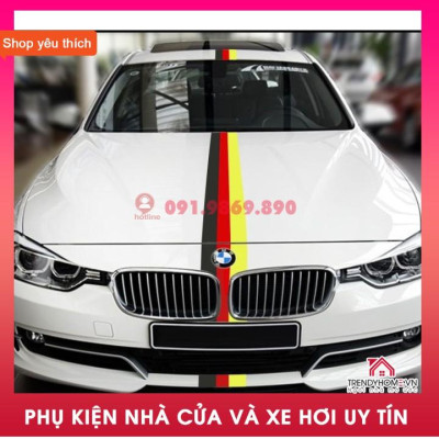 ️FLASH SALE️ decal dán xe thể thao phong cách BMW M sport, cờ ý, đức, pháp, loại cao cấp độ bền cao