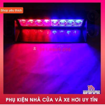 Đèn Led chớp xanh đỏ để taplo xe hơi, đèn nháy xin vượt ô tô,bản cao cấp công suất lớn vỏ bằng kim loại 