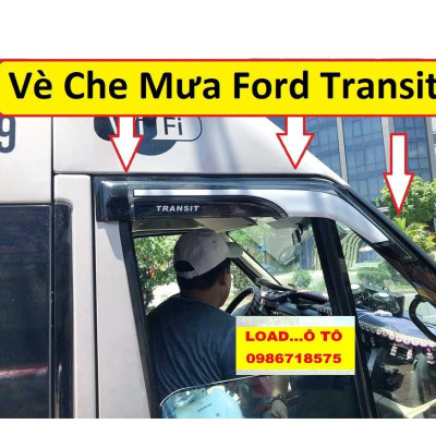 Bộ Vè Che Mưa Xe Ford Transit Đen, Sơn Cao Cấp Nhất Thị Trường