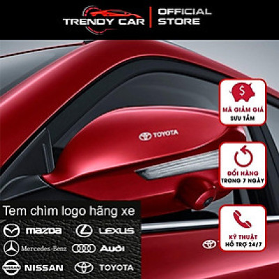 [HONDA] Miếng decal dán trang trí xe ô tô đẹp, tem kim loại chìm in logo hãng xe Honda Brio, City, Civic, CR-V, HR-V