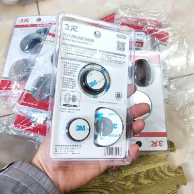 [Gương Cầu Lồi 3R] Gắn Kính Hậu Ô tô Xoay 360 Xóa Điểm Mù