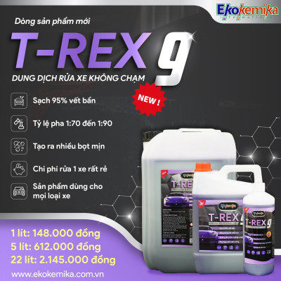 DUNG DỊCH RỬA XE MÁY Ô TÔ KHÔNG CHẠM EKOKEMIKA TREX-9-22L