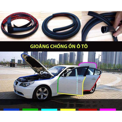 Bộ Gioăng cao su chống ồn cho xe hơi Sedan (Gioăng D, P, Z, B lõi thép) Loại sản phẩm chống ồn xe ô tô cao cấp
