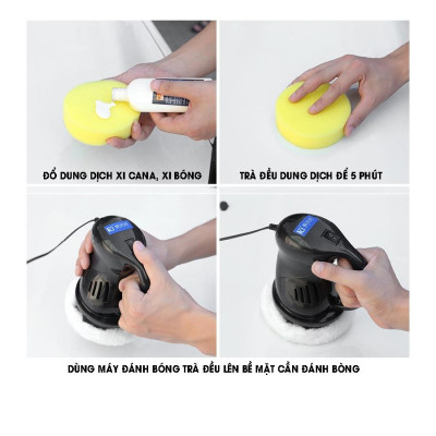 Máy đánh bóng xe hơi cầm tay 12v cắm tẩu sạc, dụng cụ đánh bóng ô tô đa năng cầm tay tiện lợi  phụ kiện chăm sóc ô tô
