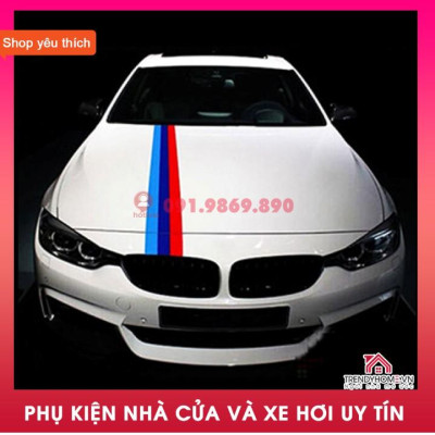 ️FLASH SALE️ decal dán xe thể thao phong cách BMW M sport, cờ ý, đức, pháp, loại cao cấp độ bền cao