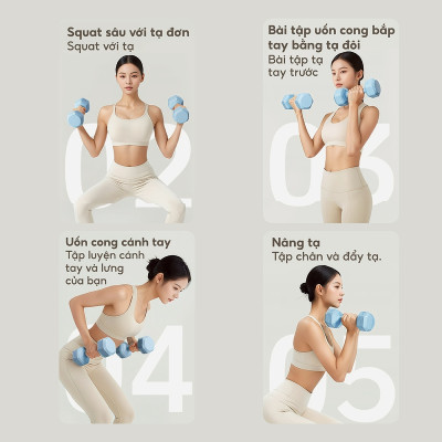 Bộ 2 tạ tay BG 4kg model Q304 - Q314 cao cấp Tập Gym (hàng nhập khẩu)