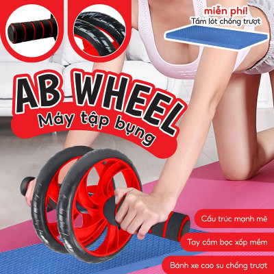Dụng cụ tập cơ bụng RW001 - RW099 - RW100 2 Bánh - 4 Bánh chống đẩy,Con lăn tập bụng thế hệ mới có trợ lực, chống trơn trượt,dụng cụ plank tập gym giúp eo thon gọn hàng cao cấp