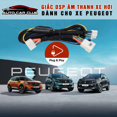 Dây Giắc DSP/ ampli nối màn hình nguyên bản theo xe ô tô Peugeot CÁC DÒNG XE độ Loa Plug N Play