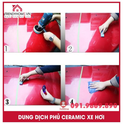 Dung dịch phủ gốm ceramic phủ bóng gương bề mặt đánh bóng thân xe 30ML Phụ kiện xe hơi uy tín