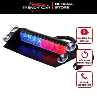 Đèn Led chớp xanh đỏ để taplo xe hơi, đèn nháy xin vượt ô tô,bản cao cấp công suất lớn vỏ bằng kim loại 
