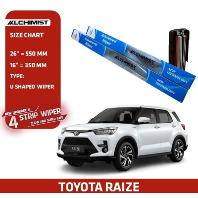 Gạt Mưa Xe Ô tô Toyota Vios Theo Từng Đời Xe,Loại Silicon 4 Lưỡi Cao Cấp, Thiết Kế Thông Minh, Gạt Êm Và Sạch Hơn