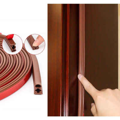 cuộn 6 mét Ron Gioăng Khung Cửa Dán Cao Su Size lớn 10*6, 8, 10, 12, 15mm Phụ kiện Nhà cửa, chống ồn cánh cửa