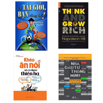 Combo 4 Cuốn Sách Best-Seller Tạo Động Lực Để Thành Công: Khéo Ăn Nói Sẽ Có Được Thiên Hạ ( Tái Bản ) + Tôi Tài Giỏi - Bạn Cũng Thế (Tái Bản) + 13 Nguyên Tắc Nghĩ Giàu Làm Giàu - Think And Grow Rich (Tái Bản) + Nhà Đầu Tư Thông Minh (Tái Bản) / Tất Tần T