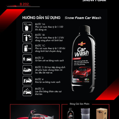 Nước Rửa Xe Bọt Tuyết SUPERONE Snow Foam Car Wash - Exterior SOUTHWALL B202