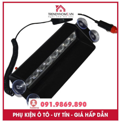 Đèn Led chớp xanh đỏ để taplo xe hơi, đèn nháy xin vượt ô tô,bản cao cấp công suất lớn vỏ bằng kim loại 