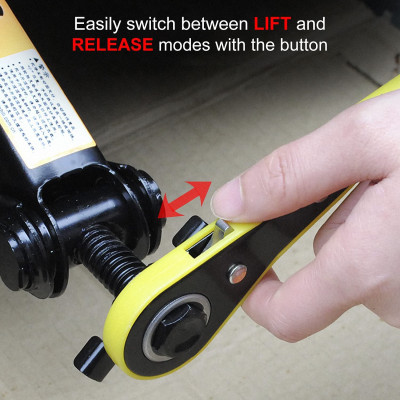 Kích nâng gầm xe ô tô - Kích lốp ô tô chữ A đầu bám xoay 360 độ - Tay siết lực cờ lê 17 tròng tự động