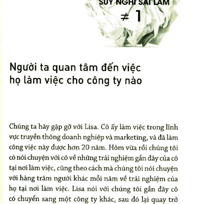 Chín suy nghĩ sai lầm về công việc - Marcus Buckingham, Ashley Goodall