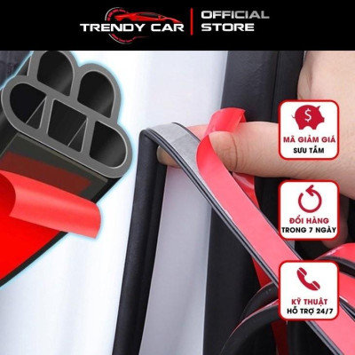 Dải cao su ô tô cấu tạo 5 lỗ thoát khí bảo vệ mép cửa, cách âm, chống thấm / chống bụi, tiện lợi cao cấp