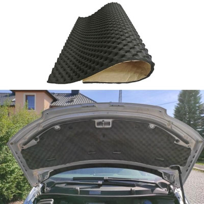 Mút trứng tiêu Âm, Bông Hấp Thụ Âm Thanh Ô Tô Chịu Nhiệt, chống cháy, chống thấm màu đen