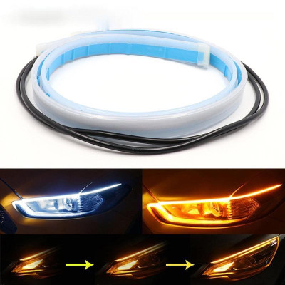 1 Cặp Đèn LED xi nhan ô tô mí DRL Cho Xe Ô Tô chất liệu Ống cao su Mềm Dẻo Đèn Tín Hiệu Rẽ xi nhan chống thấm nước