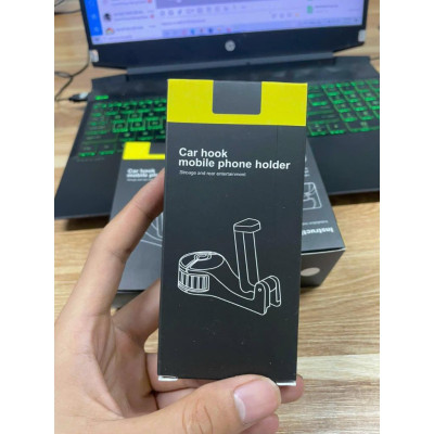 Móc Treo Đồ Tiện Dụng Sau Lưng Ghế Xe Hơi Ô Tô - Có Kết Hợp Giá Đỡ Điện Thoại Thông Minh