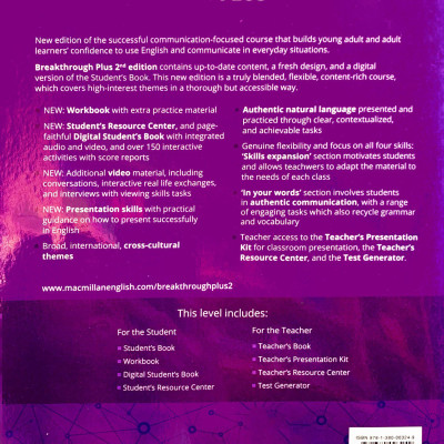 Breakthrough Plus 2nd Edition Level 4 Workbook Pack