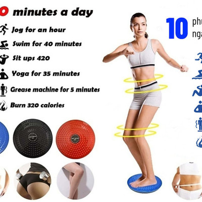Đĩa xoay eo tập thể dục 360 độ bàn xoay tập cơ bụng cho eo thon tại nhà và phòng gym có hạt massage bàn chân, Đĩa Xoay Tập Eo - Bàn Xoay Tập Eo - Đĩa Xoay Eo Giảm Cân - Bàn Xoay Eo Tập Thể Dục Hiệu Quả, dụng cụ thể thao - Chính hãng dododios