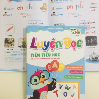 Sách- Combo 4 cuốn sách: Luyện viết 1, Luyện viết 2, Toán, Luyện đọc Tiền Tiểu Học (Hành trang cho bé vào lớp 1)