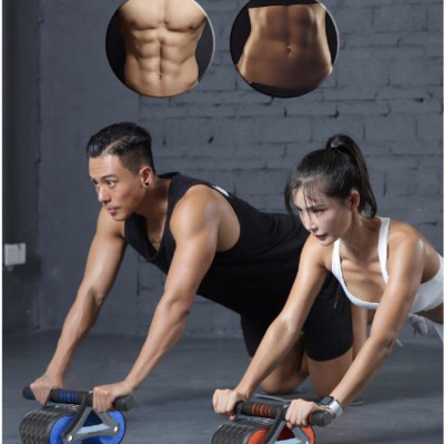 Con Lăn Bánh Xe Tập Cơ Bụng,Sử Dụng Công Nghệ Mới Có Phanh Lò Xo Trợ Lực + Tặng Kèm Thảm Lót Gối