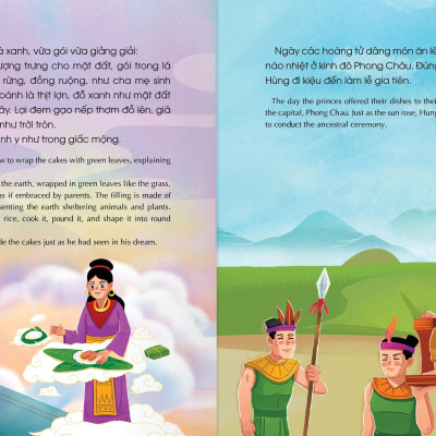 Truyện cổ tích Việt Nam - Sự tích QUẢ DƯA HẤU - Sự tích BÁNH CHƯNG BÁNH GIẦY-  Phiên bản SÁCH NÓI