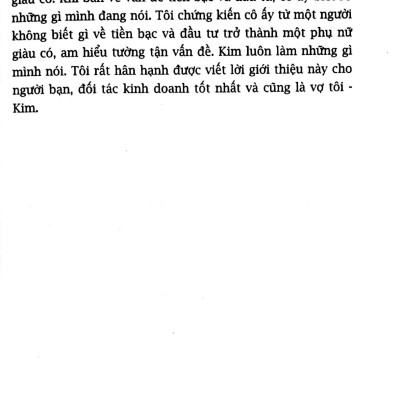 Người Phụ Nữ Giàu - Kiểm Soát Đồng Tiền Quản Lý Cuộc Đời -TRẺ