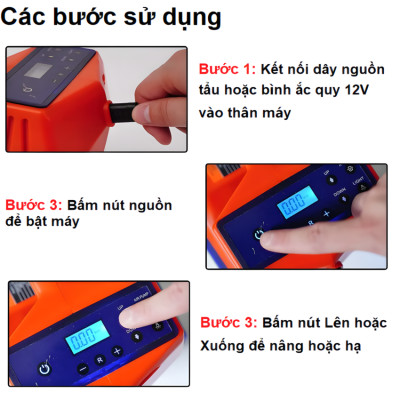 Bộ nâng kích gầm điện 5 tấn kiêm máy bơm lốp tự ngắt thương hiệu Đức ROGTZ TY-EHJ03 cao cấp - Hàng Chính Hãng