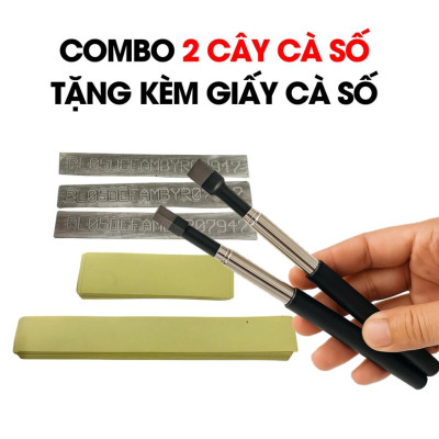 COMBO 2 Cây Cà Số Khung Số Máy & 20/50/100 Bộ Giấy Cà Số Cắt Sẵn