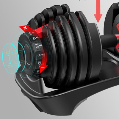 Một Bộ 2 Tạ Tay 48kg ,mỗi bên 24kg Điều Chỉnh Khóa Số Tự Động ( Tổng 48kg)Loại Cao Cấp Có Khay đựng