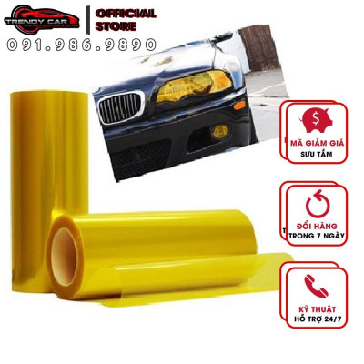 Phim Dán Đèn Pha Trang trí Ô tô làm mới Xe Hơi màu vàng xuyên sáng phá sương mù ban đêm cho đèn Led trắng, Bi Laser