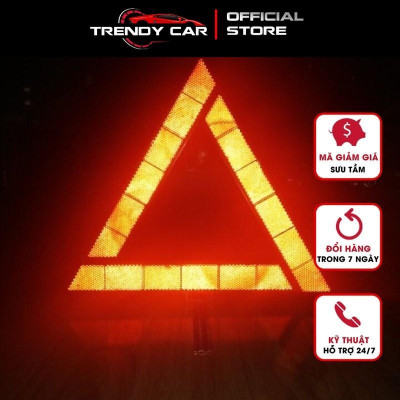 Bảng tam giác phản quang ô tô Phản Quang Cảnh Báo Khẩn Cấp Hình Tam Giác Cho Xe Hơi