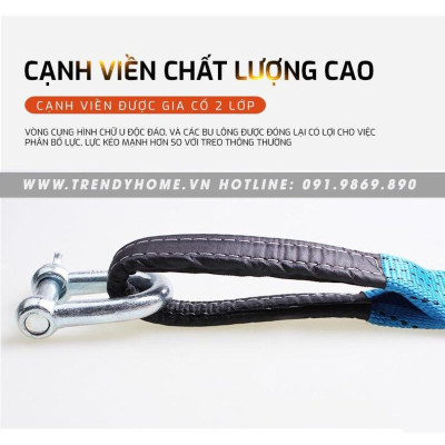 DÂY CÁP DÙ CHUYÊN DỤNG KÉO CỨU HỘ XE Ô TÔ - TẢI TRỌNG 3 TẤN VÀ TẢI TRỌNG 8 MÉT