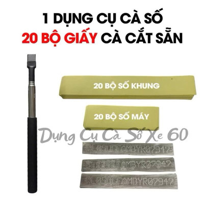 Dụng Cụ Cà Số Khung Xe Máy, Chuyên Dùng Cà Số Cho Ôtô Xe Máy, Giấy Cà Số Xe