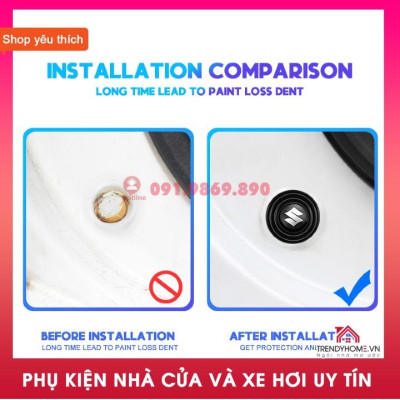 Bộ 4 Miếng Đệm Cao Su Dày Chống Sốc Cho cánh cửa Xe Hơi Suzuki Porsche Toyota Mazda Suzuki Vinfast
