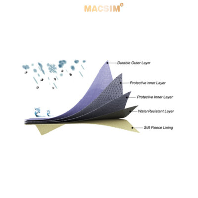 Bạt phủ ô tô chất liệu vải không dệt cao cấp thương hiệu MACSIM dành cho Pajero Sport màu ghi - sử dụng trong nhà, ngoài trời