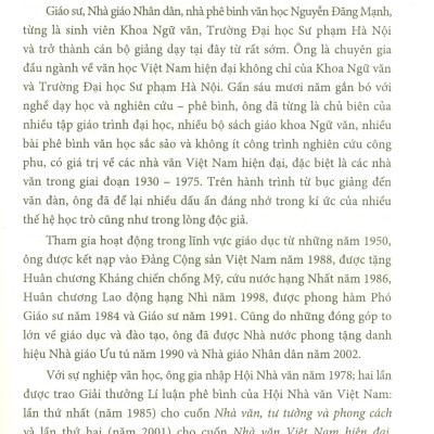 Nguyễn Đăng Mạnh Chân Dung Và Phong Cách