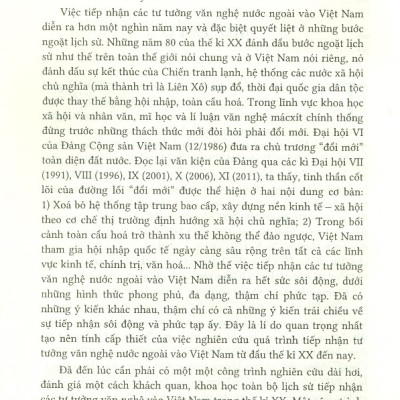 Việt Nam Một Thế Kỉ Tiếp Nhận Tư Tưởng Văn Nghệ Nước Ngoài