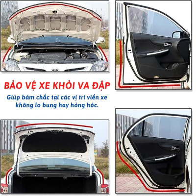 Bộ Gioăng cao su chống ồn cho xe hơi Sedan (Gioăng D, P, Z, B lõi thép) Loại sản phẩm chống ồn xe ô tô cao cấp