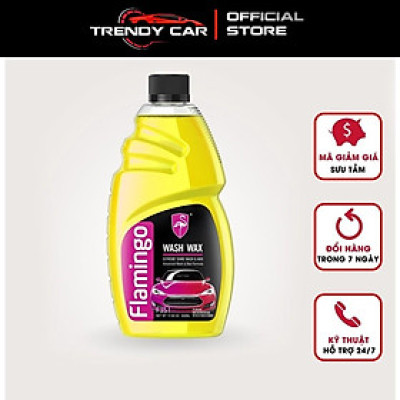 Dung Dịch Rửa Xe Không Chạm Wash Wax siêu bóng - Nước Rửa Xe Ô Tô, Xe Máy 500ML(hàng chính hãng) FLAMINGO F351 500ml