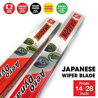 Gạt Mưa Ô Tô Silicone hàng xuất Nhật Bản hiệu Dragon đỏ công nghệ mới gạt siêu sạch mút kính