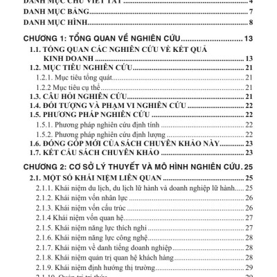 Sách Chuyên Khảo Tác Động Của Các Nhân Tố Thuộc Nguồn Lực Vô Hình Và Năng Lực Động Đến Kết Quả Kinh Doanh Của Doanh Nghiệp Trong Ngành Du Lịch Việt Nam