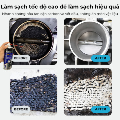 Xịt Tẩy Rửa Dầu Nhớt, Cặn Carbon, Vệ Sinh Bình Xăng Con BX3 Carburetor & Choke Cleaner - Hàng Chính Hãng