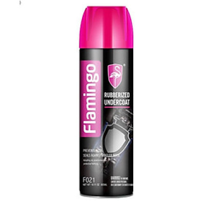 Sơn xịt phủ gầm xe hơi ô tô chống rỉ mọt bảo vệ gầm xe, flamingo rubberized undercoat F021 hàng chính hãng Trendycar